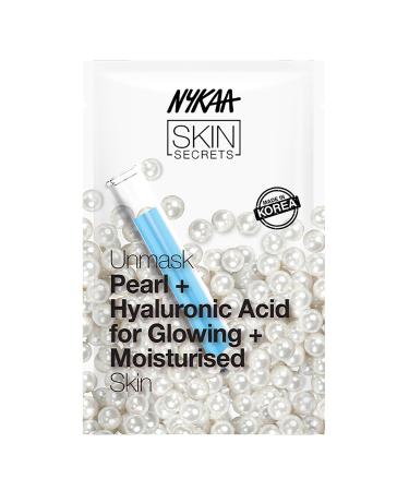 Nykaa Naturals Skin Secrets Bubble Sheet Mask Pearl and Hyaluronic Acid 0.67 oz - Face Sheet Mask to Improve Skin Texture - Hydrating Sheet Mask