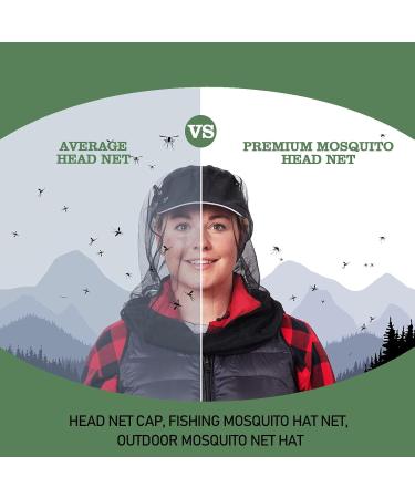 DOKLY 8 Pack Mosquito Net Head Face Mesh Cover Anti Bee Bug Insect Mosquito Bits Mesh Hat Mask Face Protector for Outdoor Camping Hiking(Black + Green) - Buy Online on SooperMarket.com