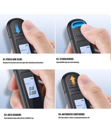 Cryfokt Portable Breathalyzer | 0-0.19% BAC | Rechargeable & Smart | Digital Display & LED Indicator | Ideal for Personal & Professional Use - Buy Online on SooperMarket.com