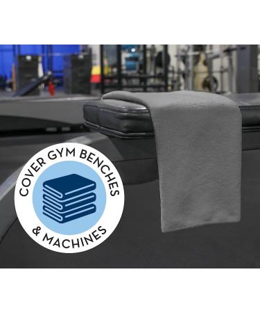 S&T INC. Microfiber Gym Towels for Sweat - 16 x 27 6 Pack Grey - Yoga Sweat Towel for Home Gym - Workout Towels for Gym - Quick Drying & Absorbent - Buy Online on SooperMarket.com