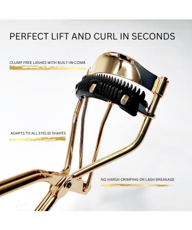 Professional Eyelash Curler with Built-in Comb Eyelash Curler with Comb Clip Eyelash Curler with Integrated Comb - Buy Online on SooperMarket.com