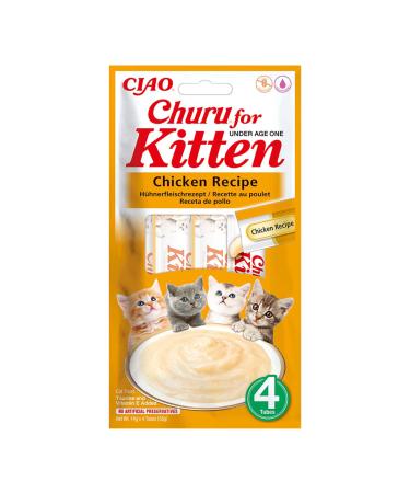 Churu cat snack for kittens kitten - healthy treats for young cats under 12 months chicken (4 pieces x 14g) chicken 56 pieces (1 Pack)