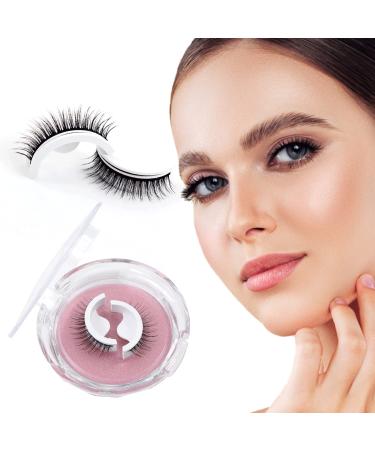 Reusable Self Adhesive Eyelashes  Eyelashes Fluffy Natural Look No Glue Needed  False Lashes Natural Look and Waterproof Reusable False Lashes Easy put on False Eyelashes Gift for Women Girls