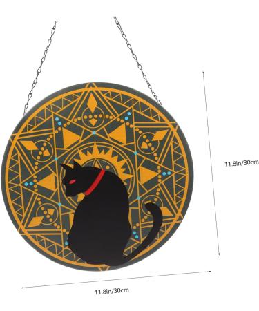 ABOOFAN Wrought Iron Disc Pendant Decor Ornament Iron Circle Pendant Hanging Adornment Indoor Metal 30x30x1cm As Shown1 - Buy Online on SooperMarket.com
