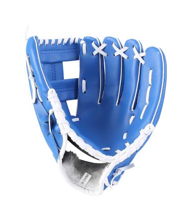Zyyrss Baseball glove Sport Bating Gloves With soft solid PU leather thickening mug softball gloves for young adult left -handed glove blue 10.5 inches