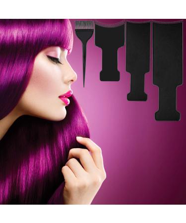4-Piece Balayage Highlighting Board Set with Hair Dye Paddle Brush - Black - Buy Online on SooperMarket.com