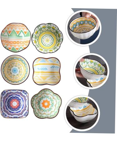 Zerodeko 6pcs Ceramic Saucer Mini Serving Dish Seasoning Bowl Dipping Sauce Plates para Mini Postres Small Ceramic Dish Seasoning Dish Sauce Bowl Dip Dishes Dipping Dish Ceramics re-usable - Buy Online on SooperMarket.com