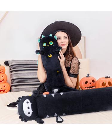 Mewaii 90cm Black Plush Cat Toy | Cuddly Long Kittens with Big Eyes - Perfect Gift & Soft Pillow - Buy Online on SooperMarket.com