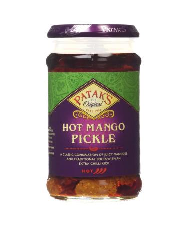 Pataks Hot Mango Pickle | A Fresh-Tasting Pickle | Aromatic Flavour | Spicy Kick | 283g | ( Pack of 2)
