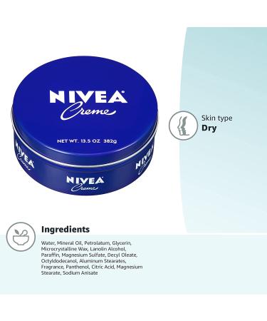 NIVEA Creme Moisturizing Cream 13.5 Oz Tin Unscented - Body, Face, and Hand Moisturizer - Buy Online on SooperMarket.com