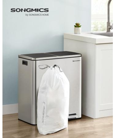 SONGMICS 30L Drawstring Garbage Bags - Custom Size 90 Pack (2 Rolls) - White KRB30A02 | Eco-Friendly & Durable Quality - Buy Online on SooperMarket.com