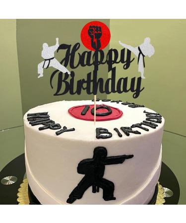 Arthsdite 1Pc Karate Cake Topper Taekwondo theme Kung Fu Sport Cake Topper Karate Happy Birthday Party Supplies Sparkling Party Decoration - Buy Online on SooperMarket.com