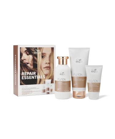 Wella Professionals Fusion Intense Repair Professional Haircare Protection against Breakage & Damage Deep Repair Shampoo Shampoo 250ml Conditioner 200ml & Hair Mask 75ml