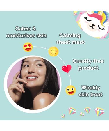 7th Heaven Llamacorn Sheet Face Mask Skincare for Kids Aged 8+ Fanciful Llama and Unicorn Mix Face Mask Sheet with Coconut & Papaya Sheet Mask to Calm Hydrate & Moisturise Skin - Buy Online on SooperMarket.com