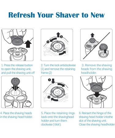 SH60/72 Replacement Heads for Norelco Series 6000 Electric Shaver - Compatible SH60 Razor Head 3-Pack for S6810 S6820 S6850 S6880/81 - Buy Online on SooperMarket.com