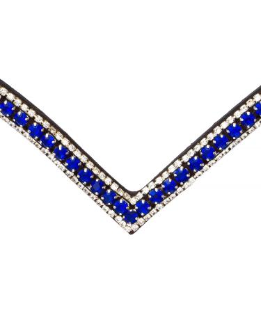 Shop Wodenhringriemen Horse Glitter Headband | Curved Leather Diamond Stirrup Straps for Warmblood Thoroughbred & Pony (COB Black/Blue) - International Shipping Available - Buy Online on SooperMarket.com