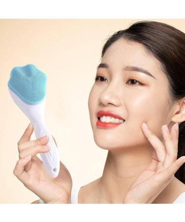 SHANPIN Handheld Silicone Face Scrubber Exfoliator - Soft Facial Cleansing Brush & Blackhead Remover (2 Pcs) - Waterproof Skincare Tool - Buy Online on SooperMarket.com