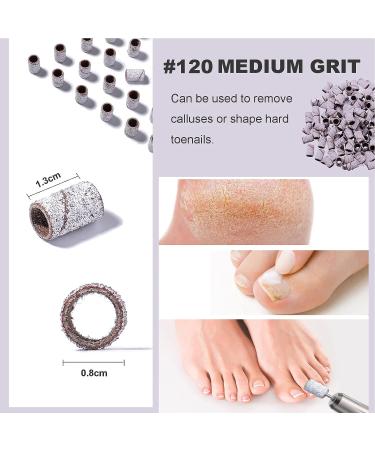 Sanding Bands for Nail Drill - 75pcs #80#120#180 Grit Manicure Efile Sanding Bits Replacement - 3/32 Inch Grinding Polishing Nail Sanding Bands - Ideal for Manicures and Pedicures - Buy Online on SooperMarket.com