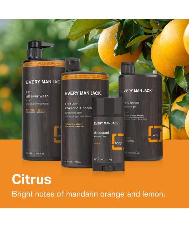 Every Man Jack Citrus Men's Body & Hair Bar Soap - 3 Pack | Deep Clean, Hydrate, Soothe Skin | Wheat Bran, Shea Butter, Aloe Vera | Natural Ingredients, Zero Chemicals - Buy Online on SooperMarket.com