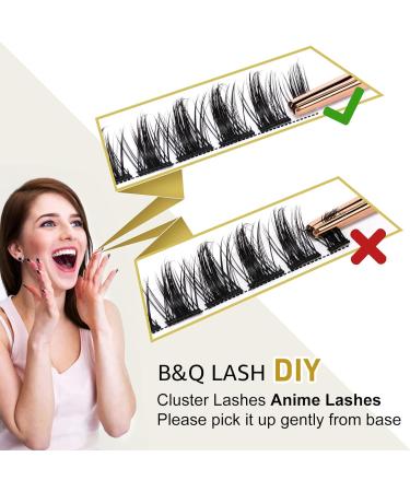 72 Cluster Lashes D Curl | Natural DIY D-MIX B22 Soft Fluffy Eyelash Extensions - Buy Online on SooperMarket.com