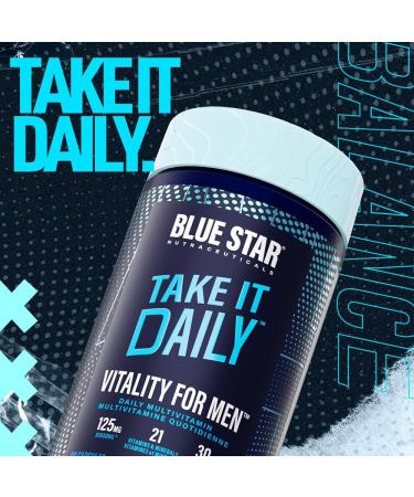 Blue Star Nutraceuticals VITALITY FOR MEN - Multivitamin & Mineral formula for Men who workout w/Ashwagandha and B-vitamins - Energy You ll Notice - 90 Veggie Capsules - Buy Online on SooperMarket.com
