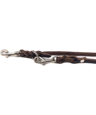 Adjustable Double Linen Dog Liner for Small & Large Dogs - 2m Dark Brown | Durable & Versatile Leash - Buy Online on SooperMarket.com