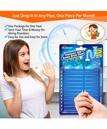 Drain Sticks DrainStix Drain Cleaner Sticks Odor Eliminating Clog Removing Sticks for Sinks & Drains Lemon-XM - Buy Online on SooperMarket.com