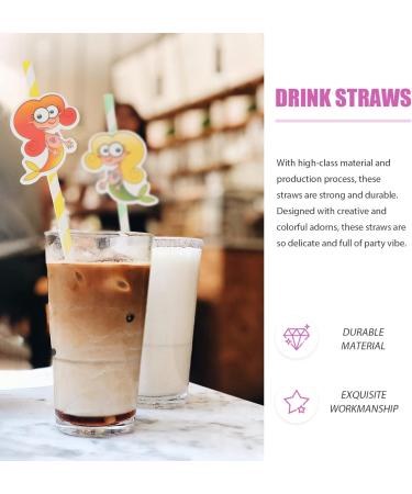 KICHOUSE 60pcs Disposable Straw Jumbo Straws Smoothie Straws Milk Beverage Drinking Straws Crafts Drinks - Buy Online on SooperMarket.com