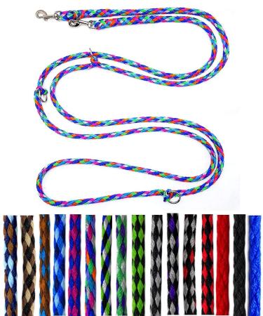 Dog linen small dogs up to 15 kg / double linen 4-way adjustable 2.40m / 2.80m / 3.50m guiding leash very light & robust (2.80m 4-speed adjustable Florida (7 pastel colors)) 2.80m 4 times adjustableFlorida (7 pastel colors)