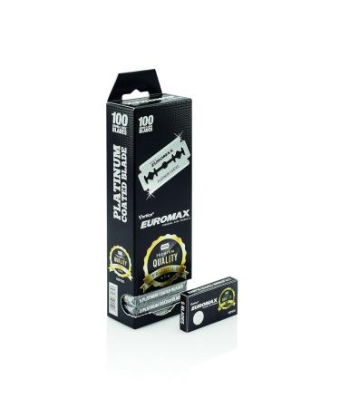 EUROMAX Premium Stainless Steel Replacement Blades for Beard - 100 Pieces - Best Quality for Grooming - Buy Online on SooperMarket.com