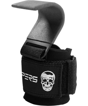 Gymreapers Weight Lifting Hooks - Heavy Duty Power Wrist Straps for Deadlifts, Pull Ups, Shrugs - Men and Women Gym Gloves (Gray) - Buy Online on SooperMarket.com