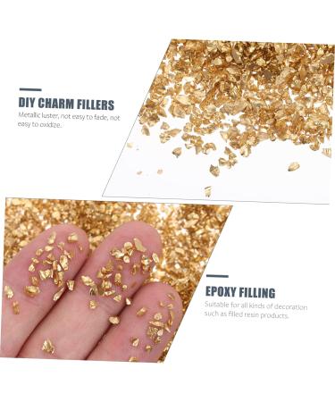 Healeved 1 Glass Chip Resin Colored Rhinestones 3d Nail Charms Rhinestone for Nails Bulk Crafts Nail Accessories Glass Charms Filling in Bulk Colored Bulk Filler Irregular 0.5X0.3cm Golden - Buy Online on SooperMarket.com