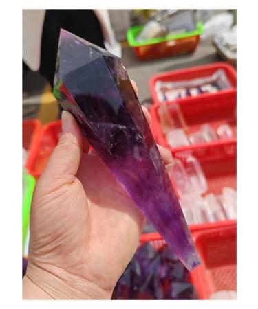 Crystal Tower Natural Amethyst Quartz Cluster Crystal Rod Point Specimen Scepter Power Gemstone Stone Collection (Size : 200-280g)