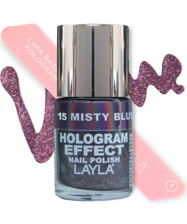 Layla Cosmetics Hologram Effect Nail Polish 10ml 15 Misty Blush