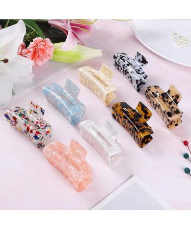Celluloid Tortoise Rectangle Hair Claw Clips - Fashion Barrettes - Buy Online on SooperMarket.com