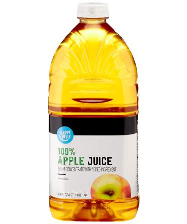 Amazon Brand - Happy Belly 100% Apple Juice from Concentrate, 64 Ounce