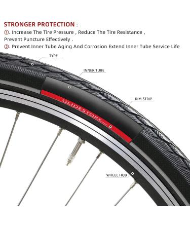 GLIDESTORE 4 Pack Bicycle Rim Strip Tape for Road MTB Mountain Bike Tube Protector (26 x 20mm) - Buy Online on SooperMarket.com