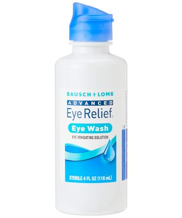 Eye Wash by Bausch & Lomb, Eye Relief Solution that Cleans, Refreshes, and Soothes, 4 Fl Oz 4 Fl Oz (Pack of 1)