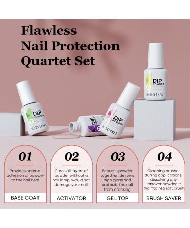 Modelones 32 Pcs Dip Powder Nail Kit Starter | 20 Colors Nude Pink Gray Acrylic Dipping Powder System | French Nail Art Manicure DIY Salon Gift Set - Buy Online on SooperMarket.com