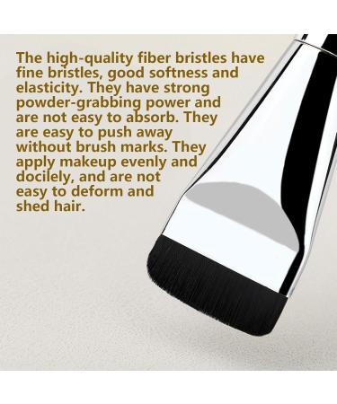 Liquid Foundation Pinsel Foundation Pinsel Makeup Concealer Brush Makeup Concealer Brush Flacher Rougepinsel f r Gesicht Make Up Pinsel Flach Faserhaar Gesichtsb rste Aluminum tube wooden handle - Buy Online on SooperMarket.com