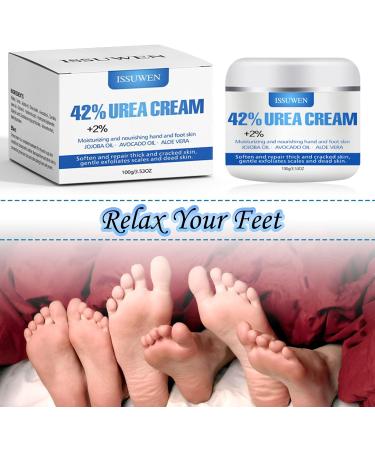Urea 42% Foot Cream for Cracked Heel Repair and Callus Remover - Maximum Strength for Dry and Hard Skin - 100g (Original Scent) - Buy Online on SooperMarket.com
