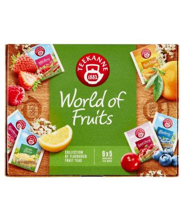 Teekanne World of Fruits Fruit Tea Selection Box 6 Flavours 5 Teabags of Each 2022