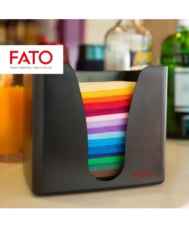 FATO Disposable Paper Napkins - 100 Pack Red 24x24 cm 4-Folded 2-Layer Eco-Friendly & FSC Certified for Aperitifs & Cocktails - Buy Online on SooperMarket.com