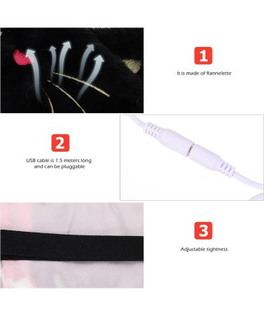 minkissy 1 Set Heating Mask Crystal Velvet Eyes Sun Shade 3D Black 20x12cm - Buy Online on SooperMarket.com