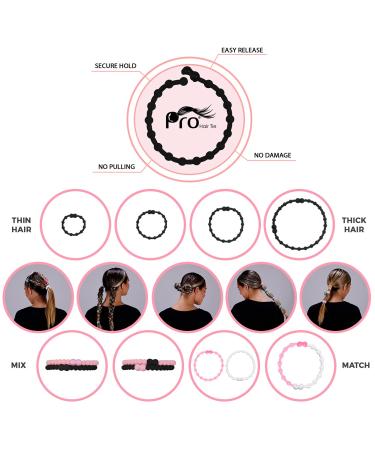PRO Hair Tie - Easy-Release Clasp - Secure Hold - No Damage - Active Lifestyle - Glow Pack of 8 - Buy Online on SooperMarket.com