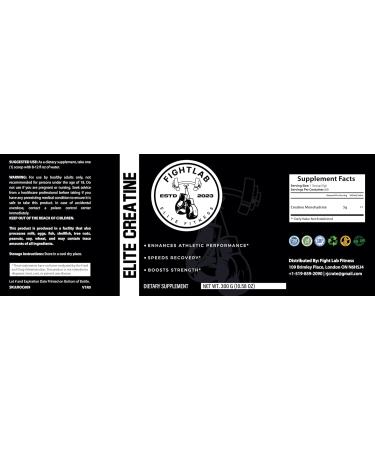 Elite Creatine Monohydrate by Fight Lab Fitness Dietary Supplement 300 g Enhances Athletic Performance Speeds Recovery Boosts Strength - Buy Online on SooperMarket.com