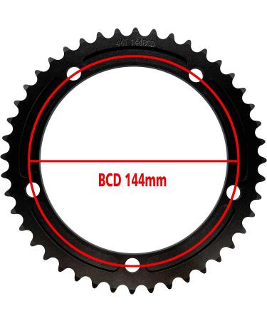 DECKAS Single Speed Chainring 144 BCD | 44T-56T Chain Ring for 7-12 Speed - Buy Online on SooperMarket.com
