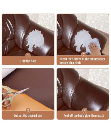 Self Adhesive Leather Repair Patch - 16x60 Inch, Strong Adhesion, Furniture & Car Seat Repair, Black - Buy Online on SooperMarket.com