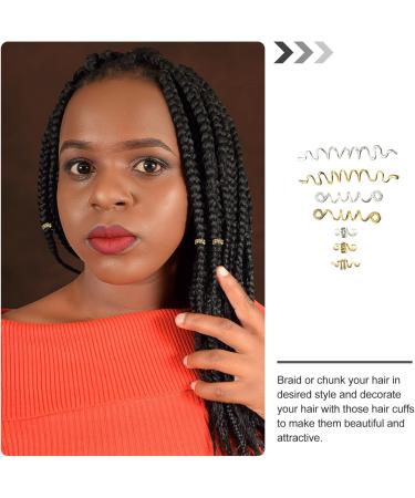 KALLORY 16 Pieces Spiral Hair Alloy Spiral Jewels Retro Dreadlocks Cuffs Accessories for Braid - Buy Online on SooperMarket.com