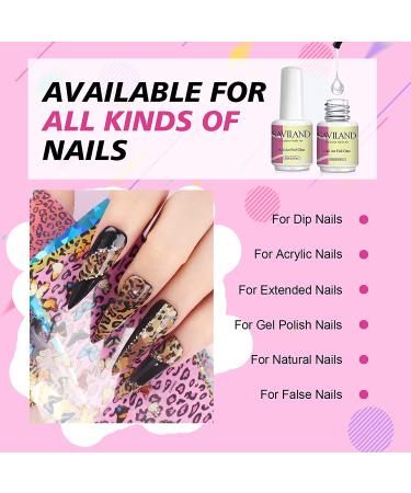 Saviland Nail Art Foil Glue Gel Kit - 2 Bottles 15ML with DIY Fluorescence Starry Stickers and Full Nail Wraps - Nail Art Accessories for Manicure - Buy Online on SooperMarket.com